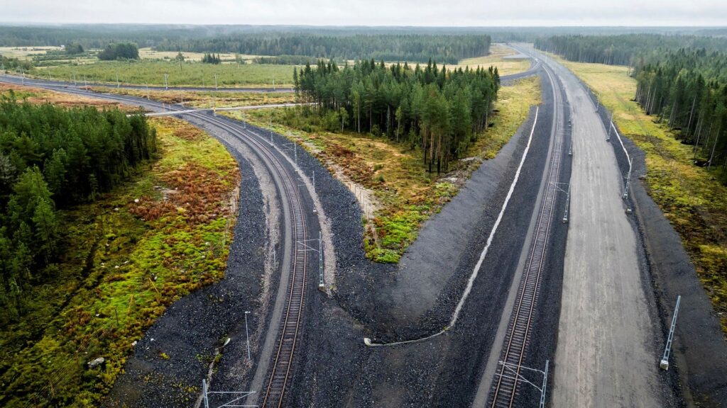 I dag ansvarar Trafikverket för alla statliga järnvägsprojekt, som här, vid bygget av Norrbotniabanan.